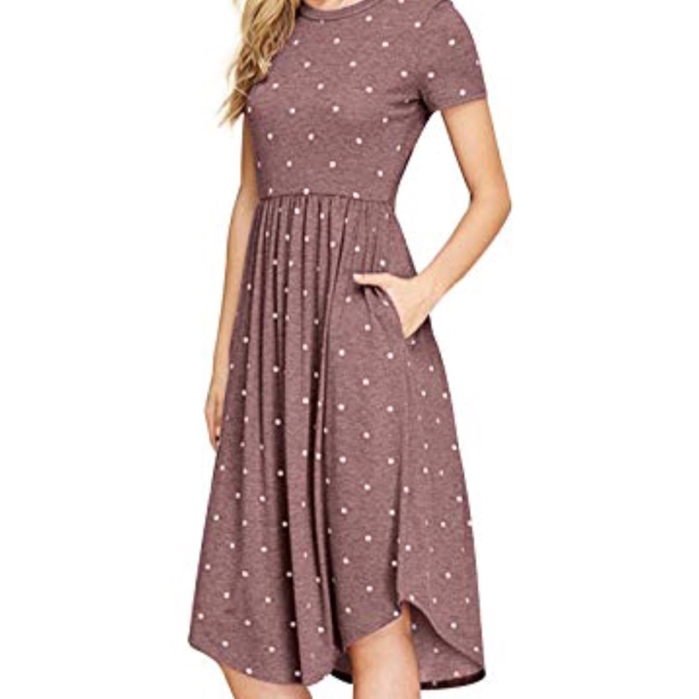 NWT Casual Midi Cotton Dress w/pockets Size M